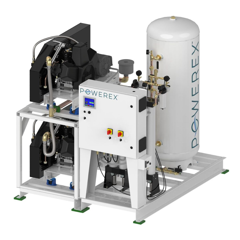 Compresor de Aire Médico Reciprocante Powerex Oil-less Skidmount | NFPA 99 4