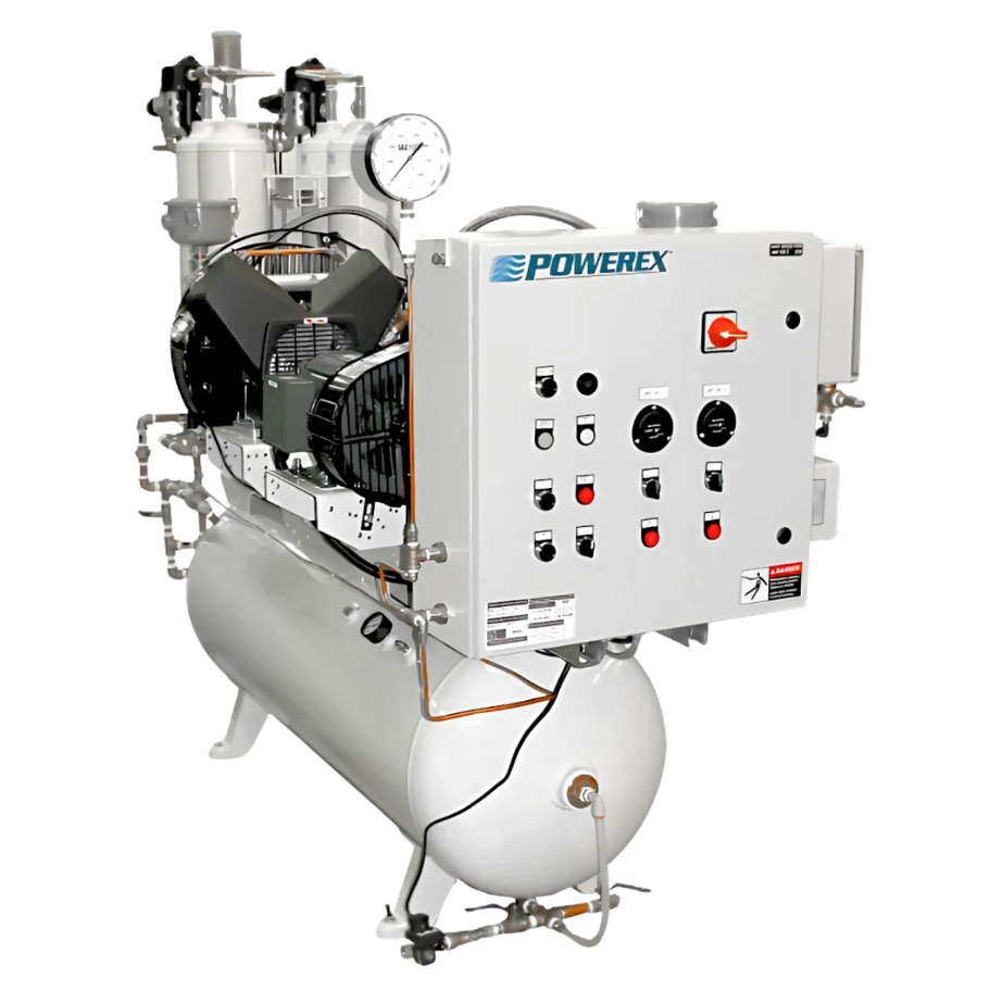 Compresor de Aire Médico Reciprocante Powerex Oil-less Tankmount | NFPA 99 7