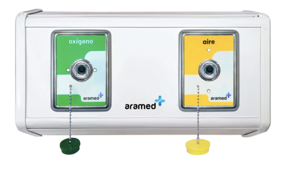 Consola Aramed 4 V delta 40 cm 2 tomas Oxígeno y Aire Configurable 4