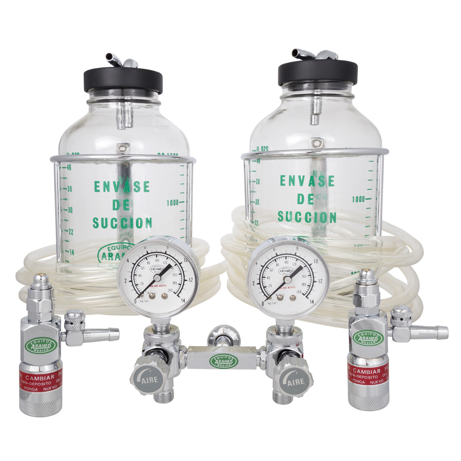 Equipo de Succión Doble 1.78 Litros Conexión Aramed 11