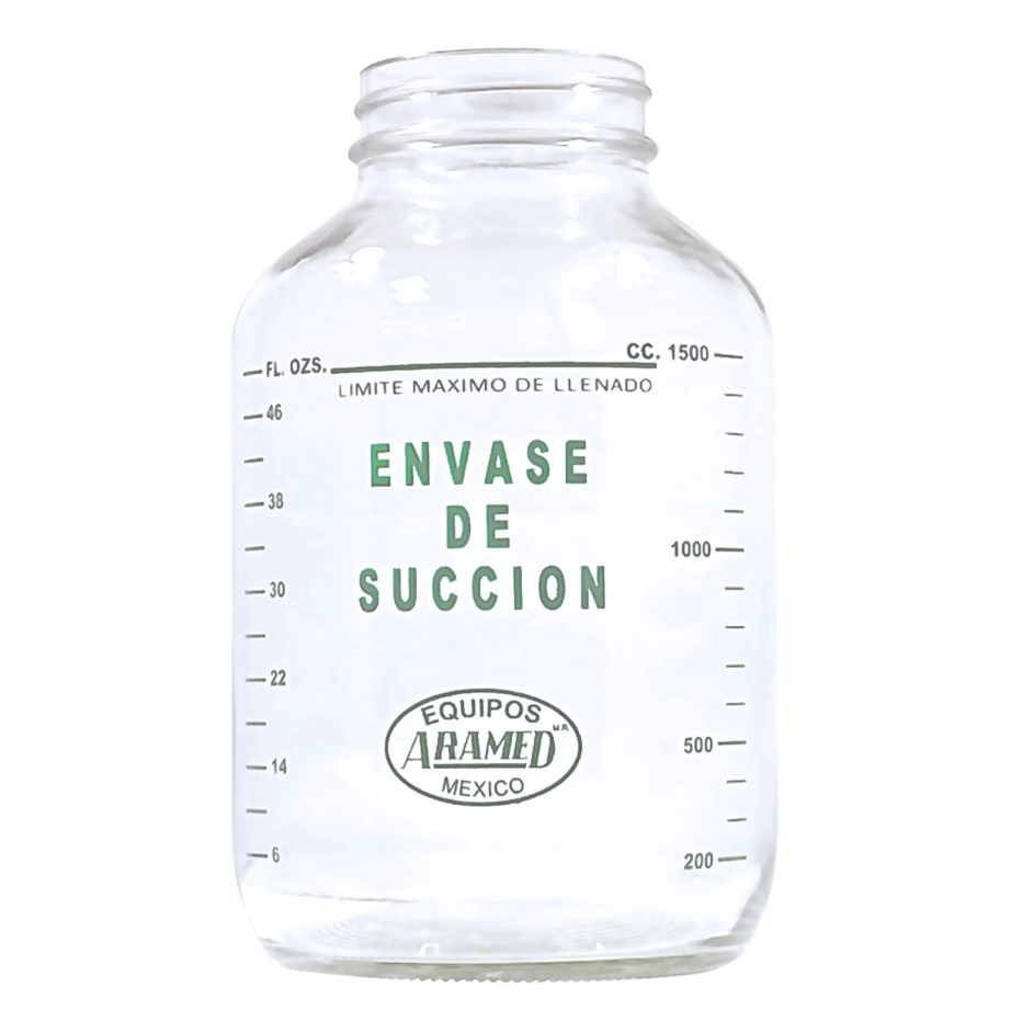 Frasco de 1.78 litros Aramed para Succión sin Tapa 9