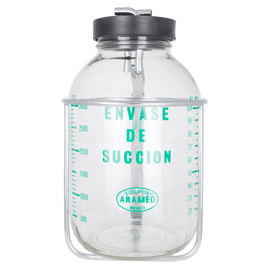 Frasco de Vidrio Aramed 1Galón para Succión con Tapa 1